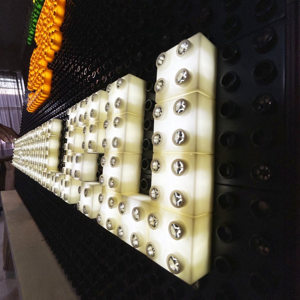 Светящийся конструктор на стену развивающая панель (56х56 см) Х4