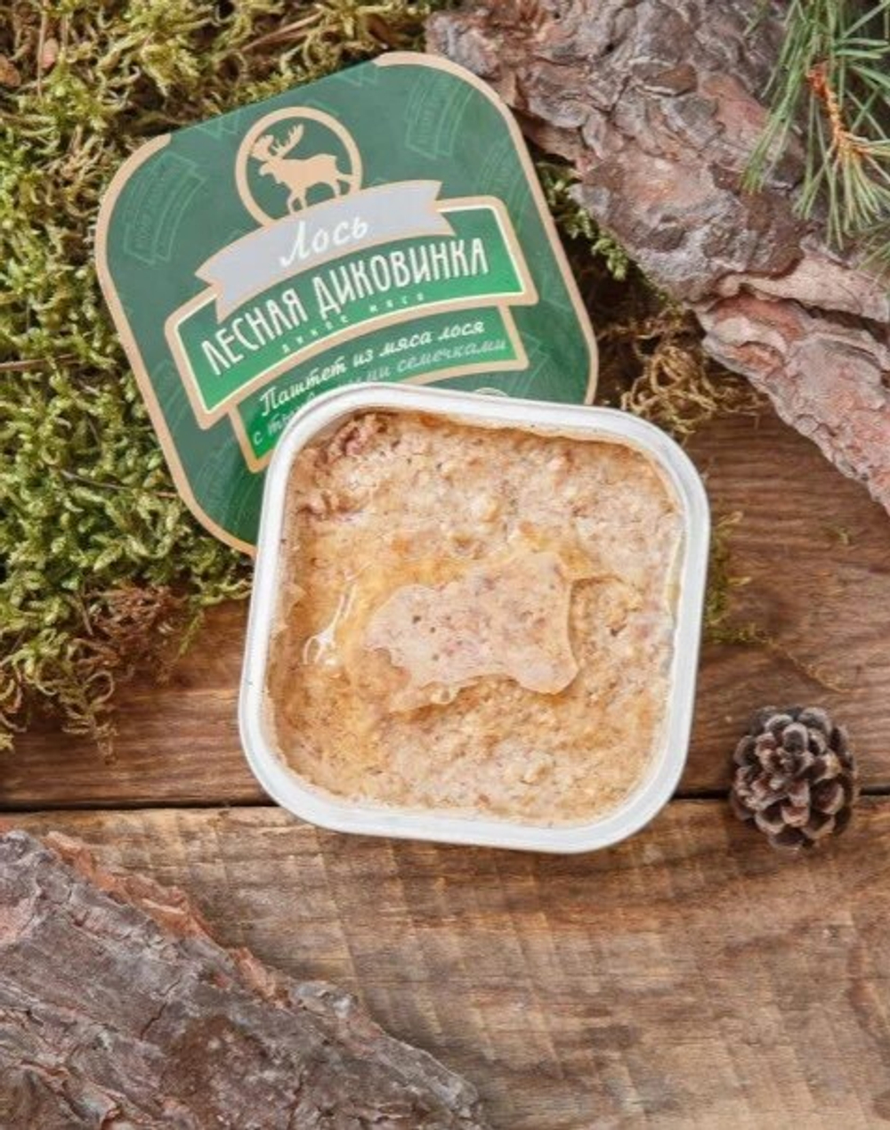 Паштет из мяса лося с тыквенными семечками, 100 г