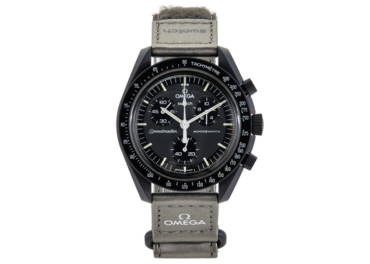 Швейцарские мужские часы Swatch x Omega Bioceramic Moonswatch Mission to Mercury SO33A100