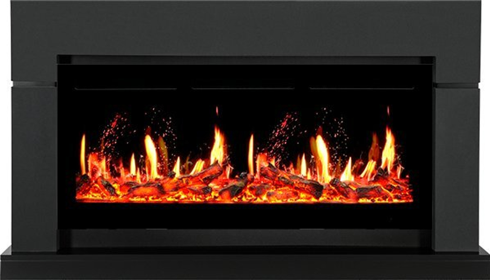 Каминокомплект Lindos Graphite Grey (Ширина 1470мм) с очагом 5D V-ART 40