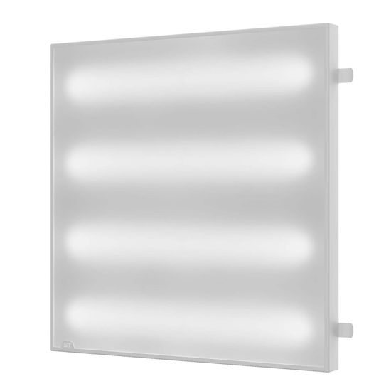 STP-G-1001-O-36-4K-40 Св-к ДВО ST Luce STANDART IP40 590*590*40мм 36Вт 4200лм 4000К опал (Грильято) Коммерческое освещение