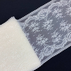 Кружево эластичное молочное 23 см