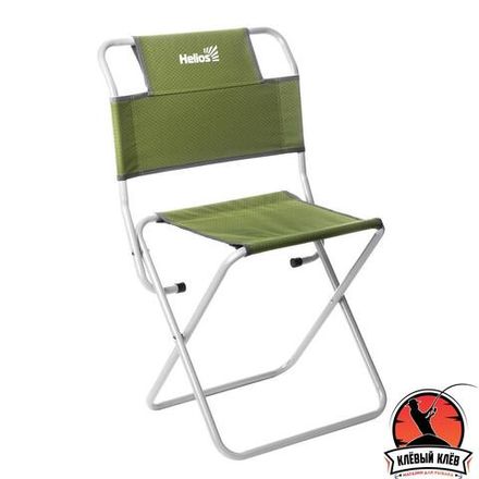 Стул туристический со спинкой Green СР-450.19с труба ф19 (T-TC-450.19s-G) Helios (0)