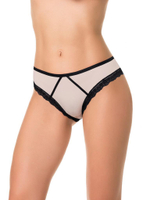 Трусы-бразилианы с пикантной задней частью (Размер: XL) (Цвет: бежевый)