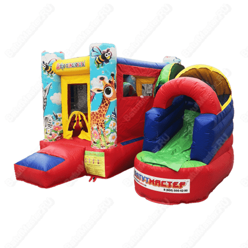 Детский надувной батут "Радужный" с печатью