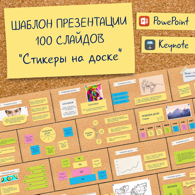 100 слайдов cтикеры на доске