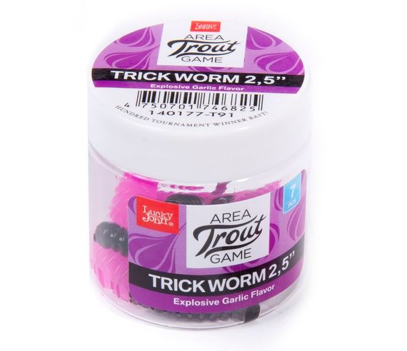Слаги съедобные LJ Pro Series TRICK WORM 2,5in (6,35 см), цв. T91, 7 шт.