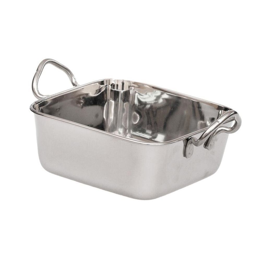 Сковорода для подачи 14*14 см квадратная нерж. 2 ручки P.L. Proff Cuisine