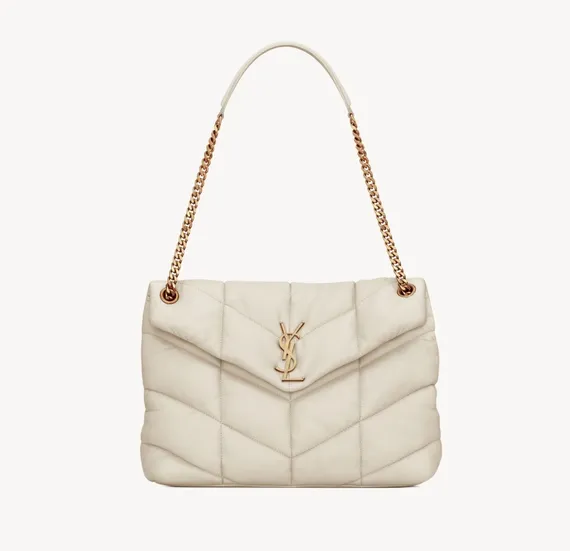Сумка Saint Laurent Puffer Loulou, белый