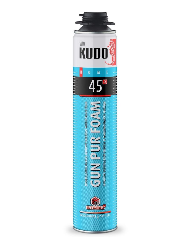 Пена монтажная KUDO HOME профи  45л  всесезонная  820г / KUPHP10U45