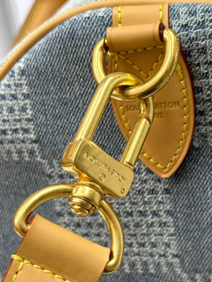 Сумка Louis Vuitton Speedy с плечевым ремнём синий