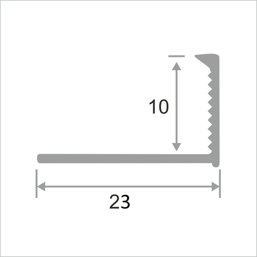 АПЕ 10мм "DO-1" 2,7м Серебро глянец Г-об. (евро) анод. алюм.