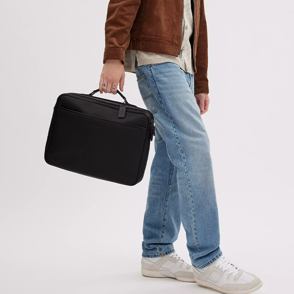 COACH Gotham Pebble Leather And Refined Calfskin Backpack, Shoulder Bag, Crossbody Bag, Handbag, Briefcase Large Men"s