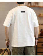 Футболка с круглым воротом и короткими рукавами для мужчин с принтом