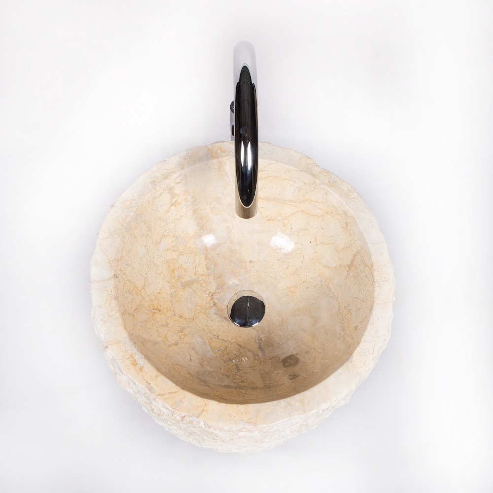 Раковина напольная из мрамора Erozy Cream MN-01703 (45*45*90 см)