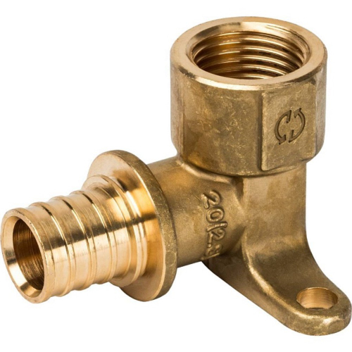 Угольник настенный с креплением 20xRp 1/2" аксиальный SFA-0009-002012 STOUT