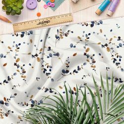 Ткань муслин веточки эвкалипта