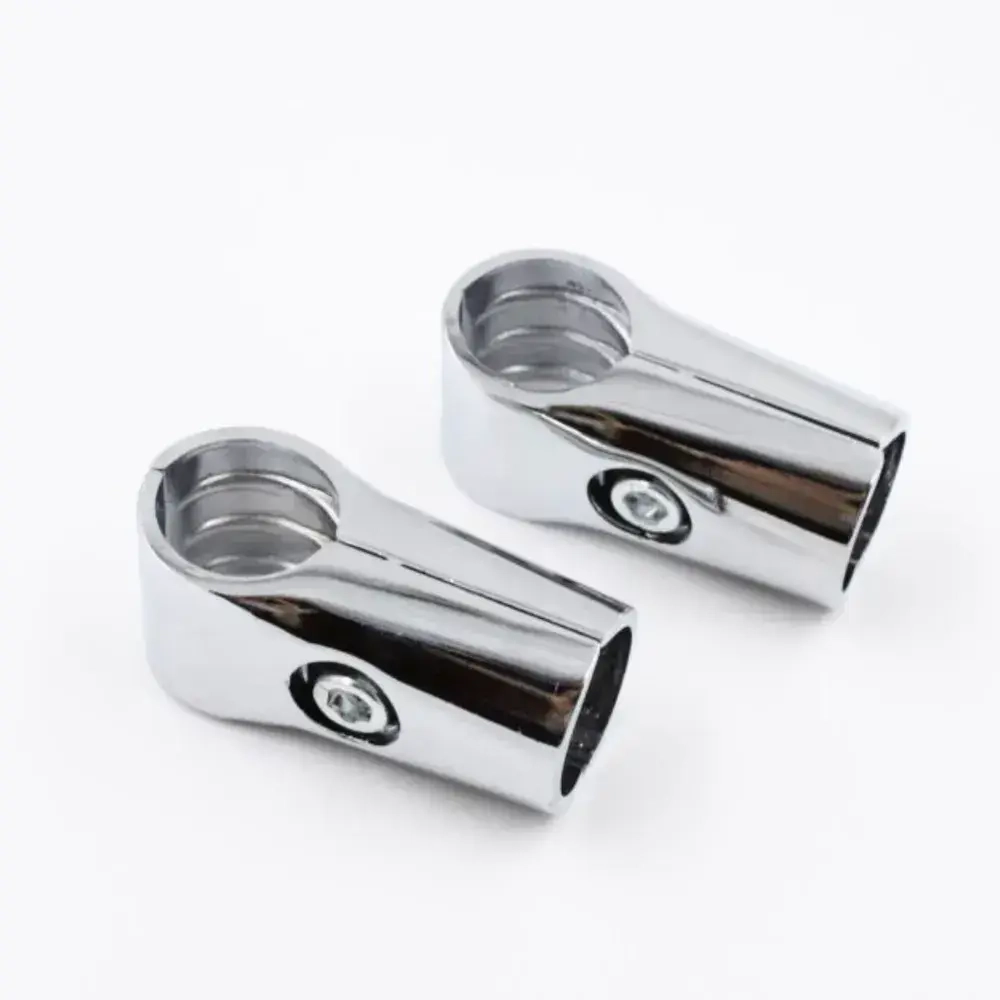 Соединитель двух труб к системе Joker 25 мм (КОМПЛЕКТ 2ШТ) UNO-1. Крепёж Т-образный к трубе хромированной диаметром 25мм. Джокер R-42 M