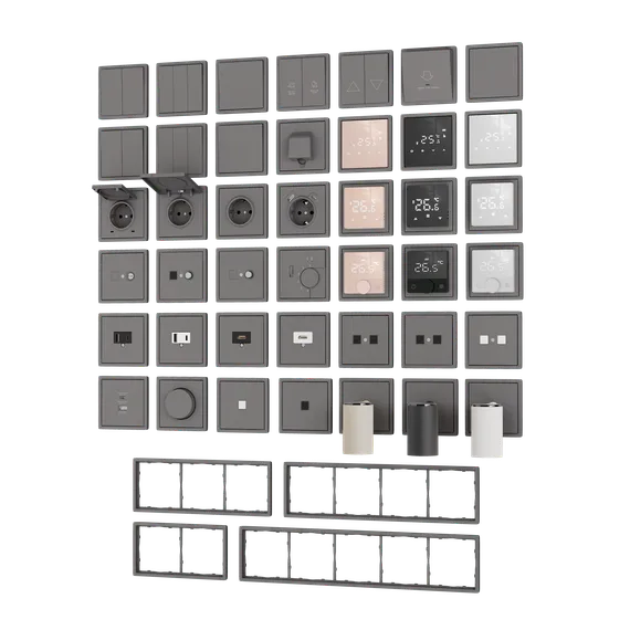 Donel R98 матовый шоколад накладка для розетки Schuko с зарядным устройством USB A+C, с защитными шт