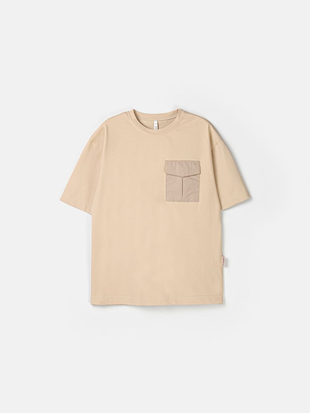 Футболка оверсайз "Крем-брюле" с карманом 7+