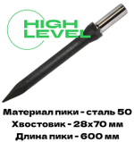Пика острая П-11 длина 600 мм хвостовик 24х70 мм для пневматического отбойного молотка