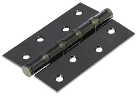 Петля карточная стальная MSN 100X70X2.5-4BB BN с подшипником универсальная, врезная на круглой оси, цвет черный никель