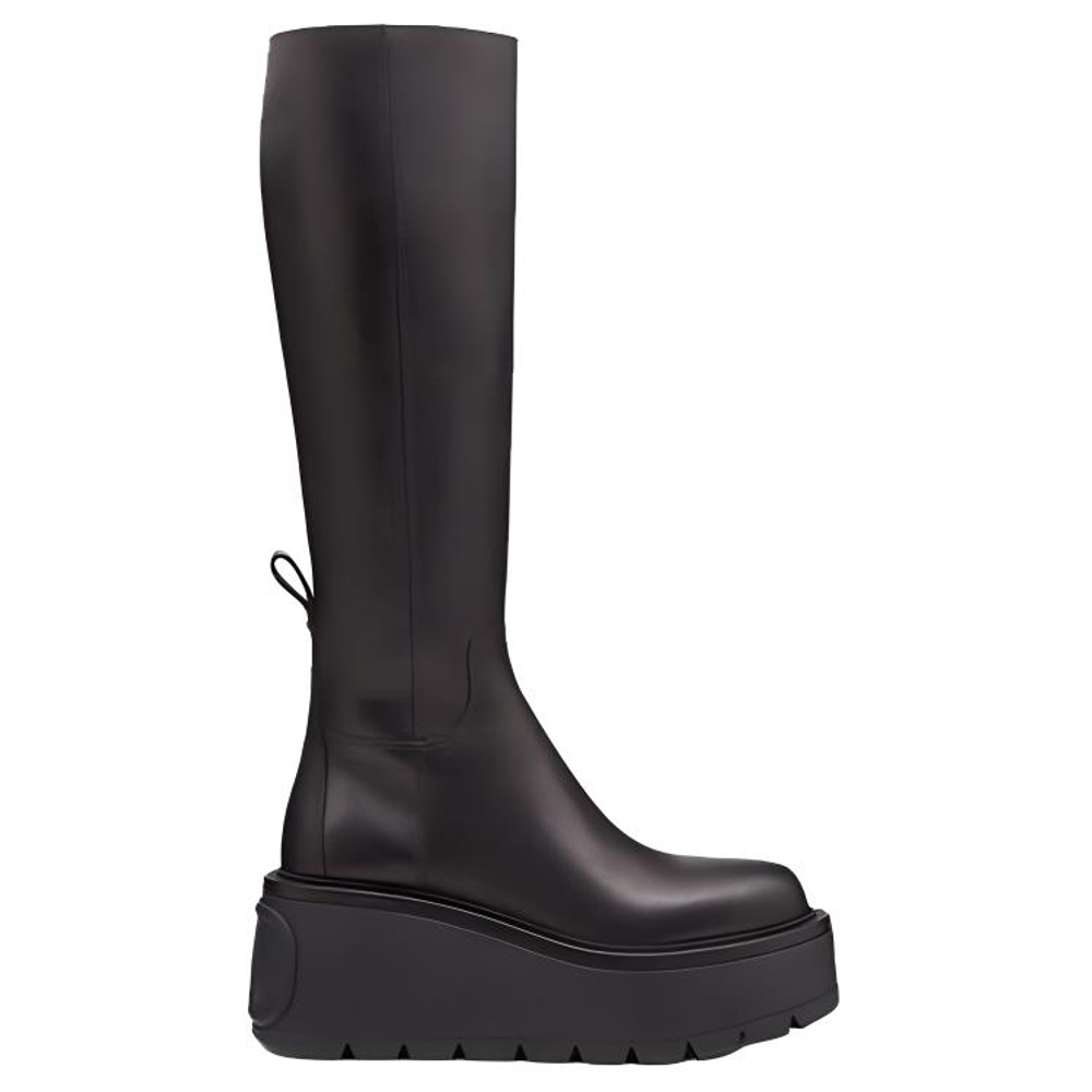 Valentino Uniqueform 85MM Boot Black Women"s