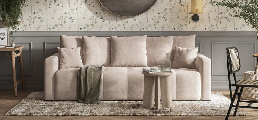 Диван Босс Тренд Велюр Монолит латте