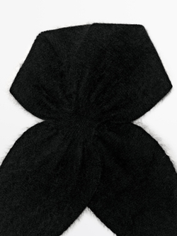 Massimo Dutti Шейный платок из 100% кашемира, завязывающийся как бант, черный