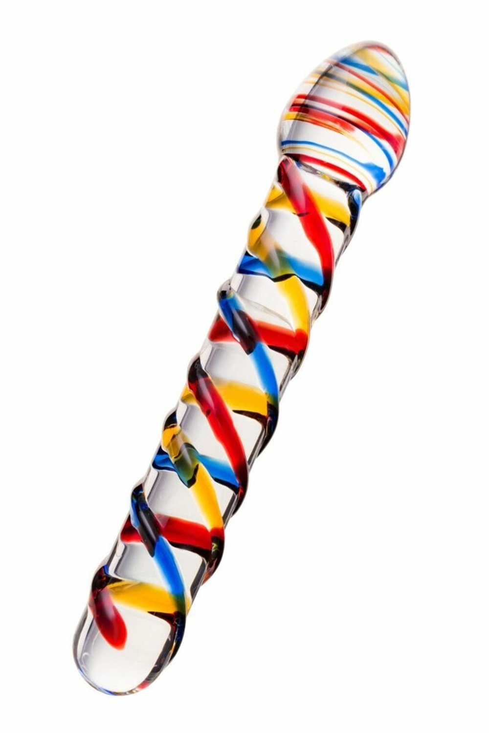 Стеклянный фаллос с гладкой головкой - 19,5 см.