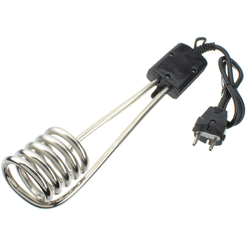 1.5 кВт / Кипятильник, Электрокипятильник, 1500 Вт, спираль пружина, индикатор, 28х6 см, 220В, черный (за 1 шт.)