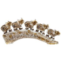 GAEM Фигурка декоративная "5 слонов", L22 W5 H9 см