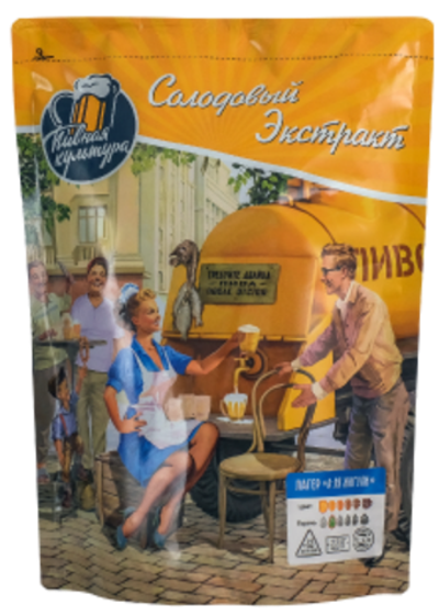 Охмеленный солодовый экстракт Пивная культура "Лагер-а-ля Жигули", 2,2кг
