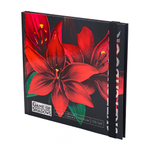 Скетчбук 160*160 мм., 40л., "Цветок", 120г/м2, Миленд, 7БЦ, матовая ламинация, выб. лак, резинка, чёрный офсет