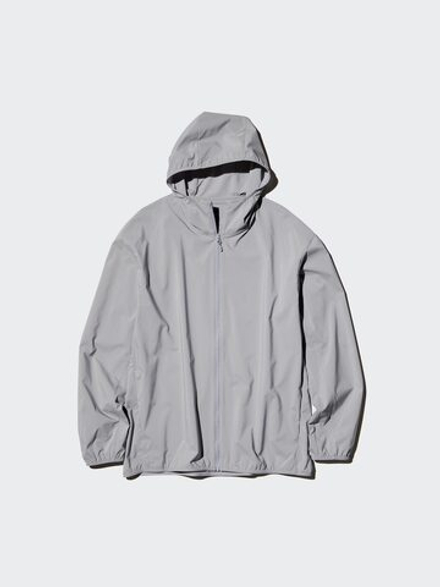 UNIQLO Парка с защитой от ультрафиолета, серый