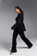 Классическая пижама в черном цвете | Последний размер