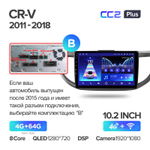 Teyes CC2 Plus 10.2" для Honda CR-V 2011-2018