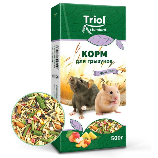 Корм Тriol Standard для грызунов с фруктами, 500г