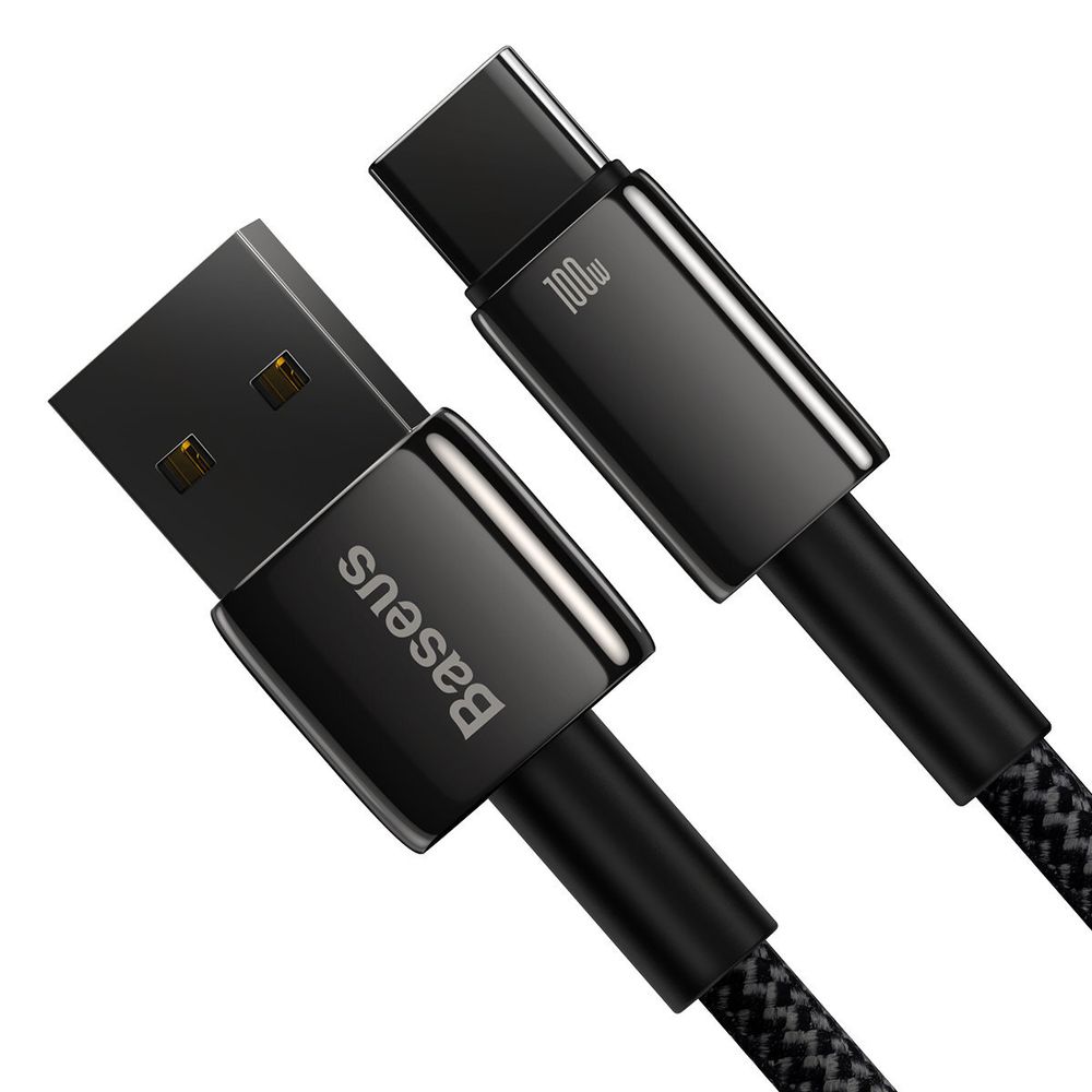 Кабель для зарядки Baseus Tungsten Gold Fast Charging Cable 100W -Чёрный