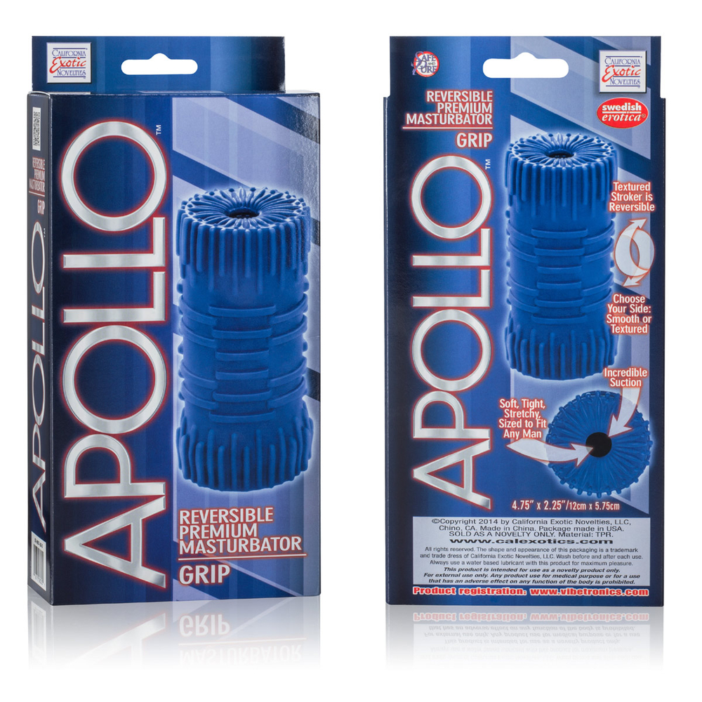Синий мастурбатор APOLLO GRIP BLUE (Цвет: синий)