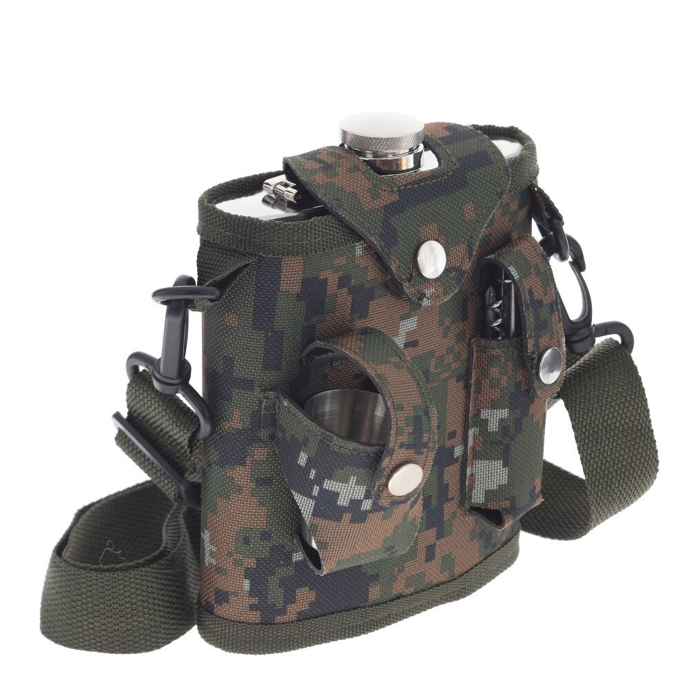 GAEM Набор из 5-ти предм.: фляжка 500 мл, 3 стопки 30 мл, нож, L14 W8 H17 см