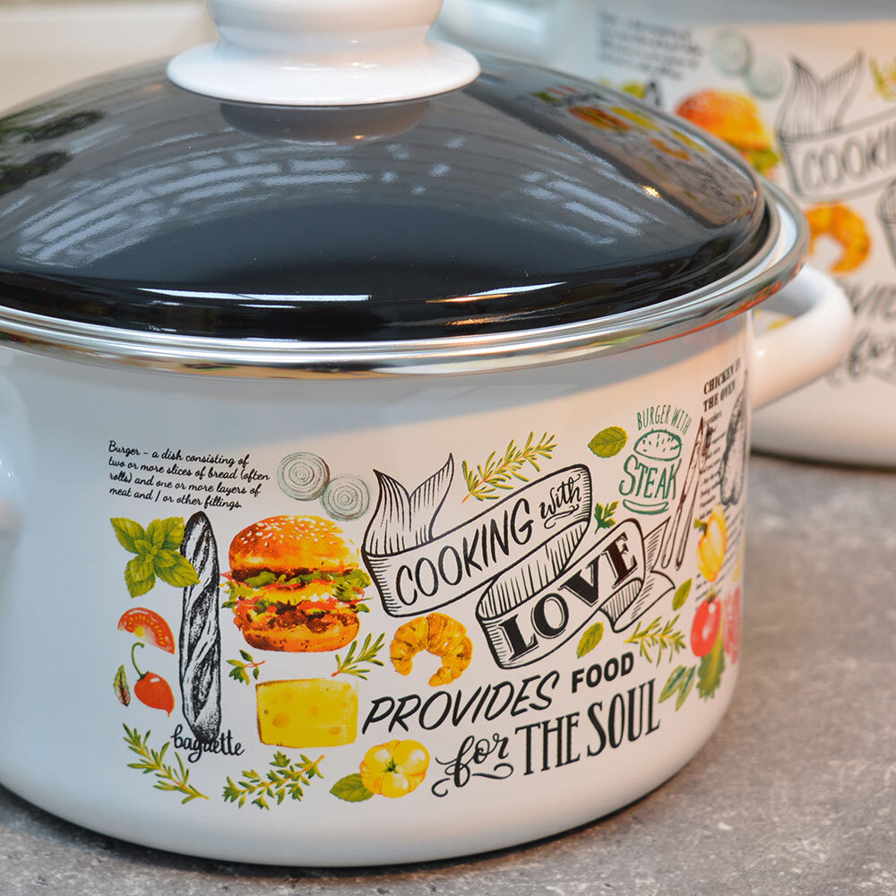 Набор кастрюль "Папин завтрак" (2л, 3л, 4л)