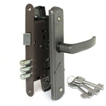 Замок врезной Avers, ЗВ9-4-1-4, ручка в комплект, сувальдный, медный