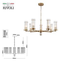 Люстра Rivoli Dolly 2074-307 7 х Е14 40 Вт классика | Классика