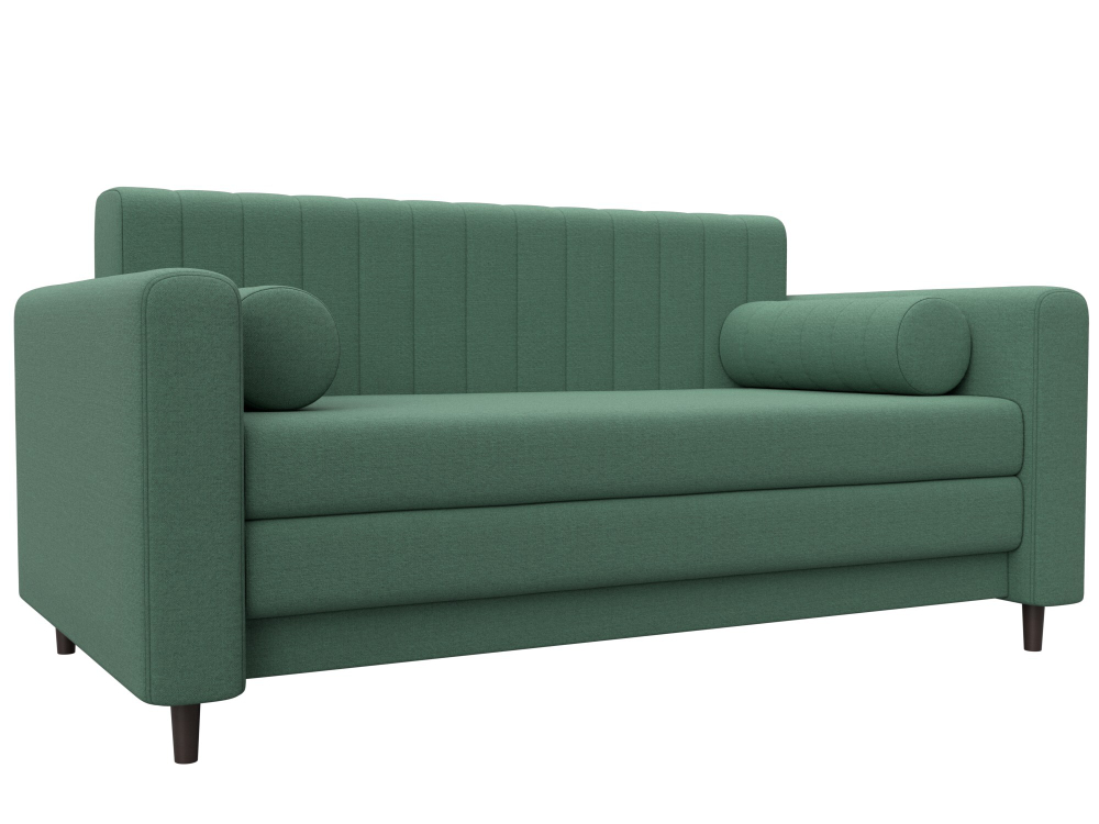 Диван прямой Лига-070, Амур 11 РОГОЖКА зеленый