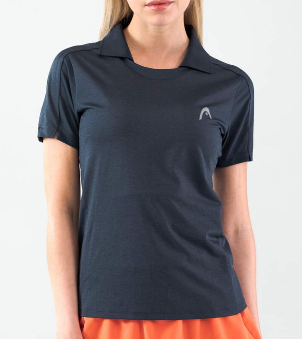 Женское поло Head Padel Tech - navy