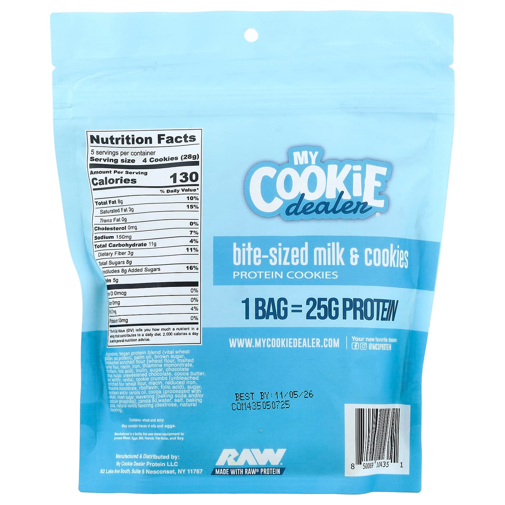 My Cookie Dealer Protein, протеиновое печенье, молоко и печенье, 142 г (5 унций)