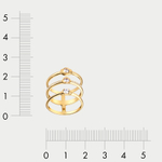 Кольцо женское из желтого золота 585 пробы с фианитами (арт. К1136-5401)