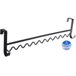 Вешалка металлическая на крючках «ФАРГО», цвет черный, 40*5.5*10см (лейбл)