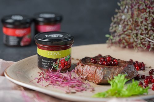 Соус брусничный с грушей и чили / 100 г / Сибирская ягода